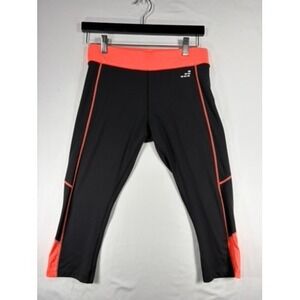 BCG Tru-Wick Leggings Womens Small Black Coral Excellent Capri Workout Pants